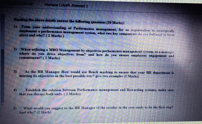 CASE STUDY I: International Retailer Employee