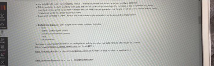 Create your budget! Use the attached template to