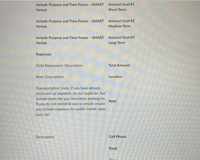 Create your budget! Use the attached template to