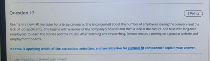 Question 15 2 Points Senior executives at a large