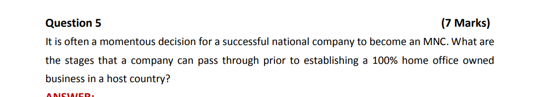 Question 5 (7 Marks) It is often a momentous
