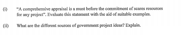 (i) "A comprehensive appraisal is a must before