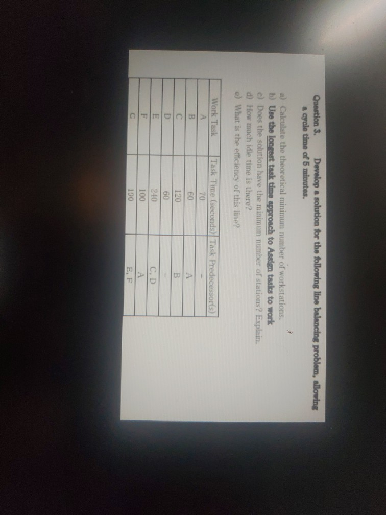 Quastion 3 Develop a solution for the following