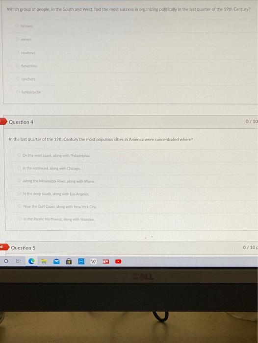 Which group of people in the South and West, had