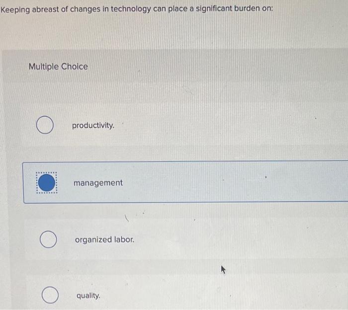 Keeping abreast of changes in technology can