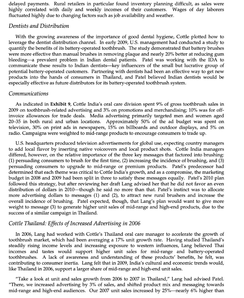 Read the case and answer the following questions