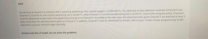 It is very urgent please help EASY You work as an