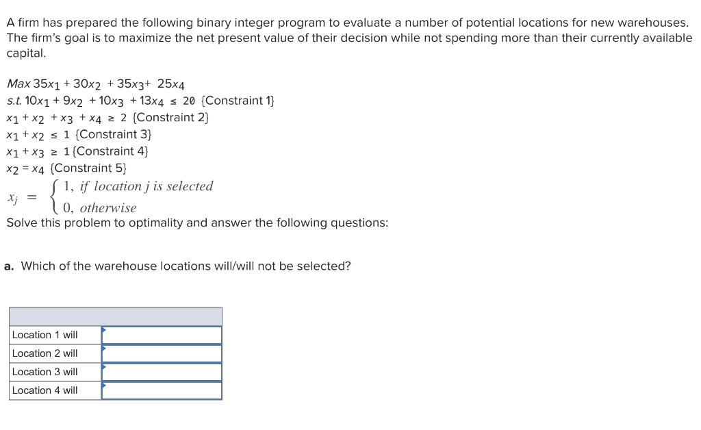 What is the net present value of the optimal