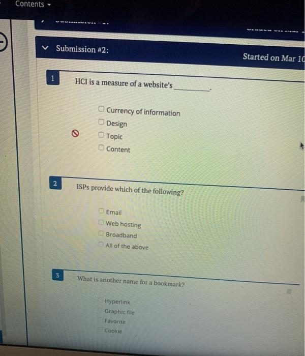 please answer all the 10 questions Contents