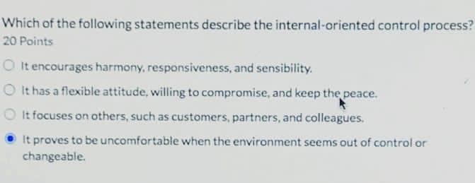 Which of the following statements describe the