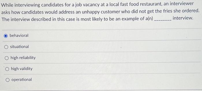 need as soon as possible While interviewing