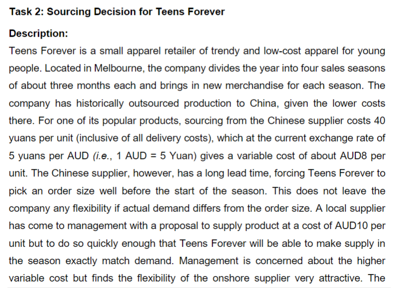 *PLEASE ANSWER THE FOLLOWING QUESTION:- Task 2: