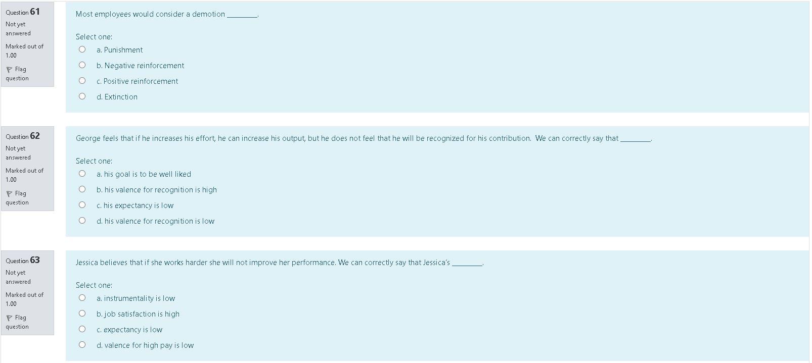 Question 61 Most employees would consider a