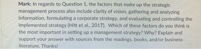 which factor is the most important a) Identify