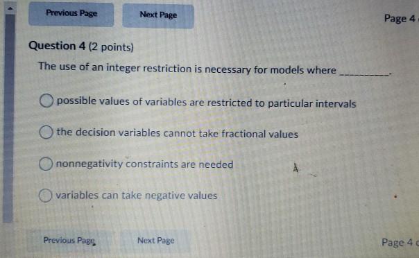 Previous Page Next Page Page 4 Question 4 (2