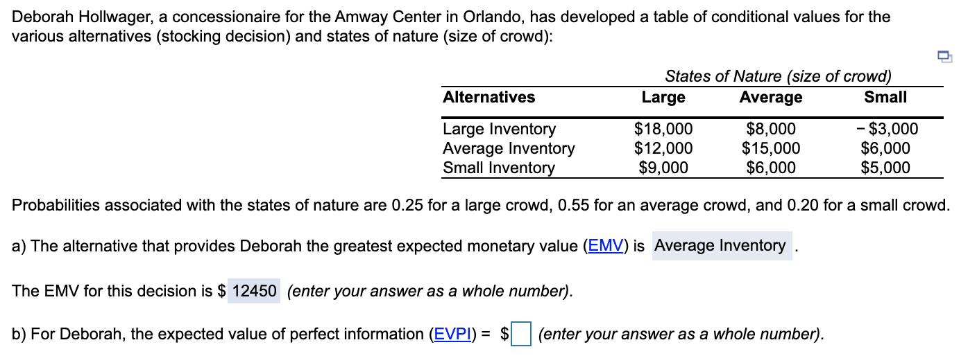 Deborah Hollwager, a concessionaire for the Amway