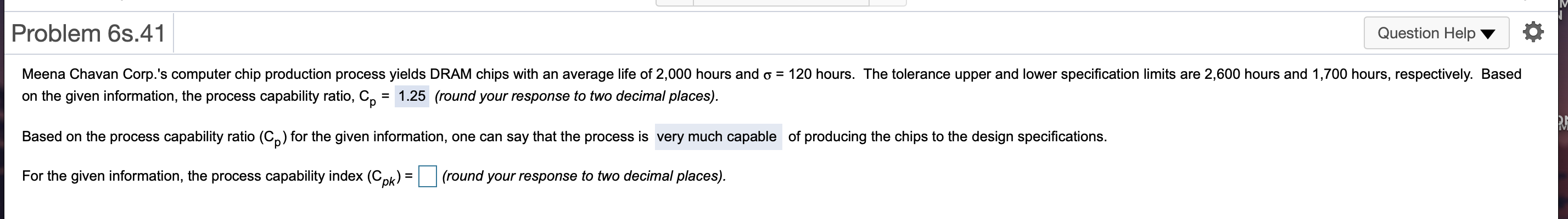 Problem 6s.41 Question Help Meena Chavan Corp.'s