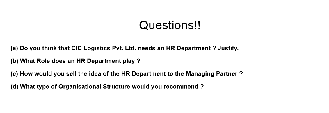 Case Study #1 Sinha is a senior employee of CIC