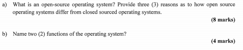 b) Name two (2) functions of the central
