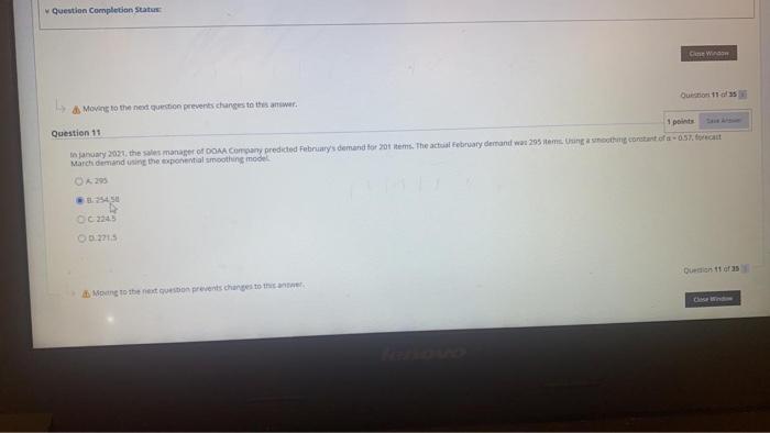 Question Completion Status CW Moving to the next