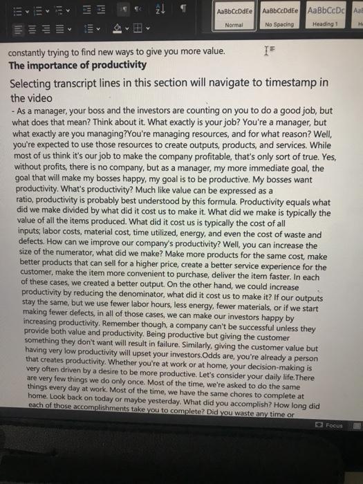 please summarize each topic + write an