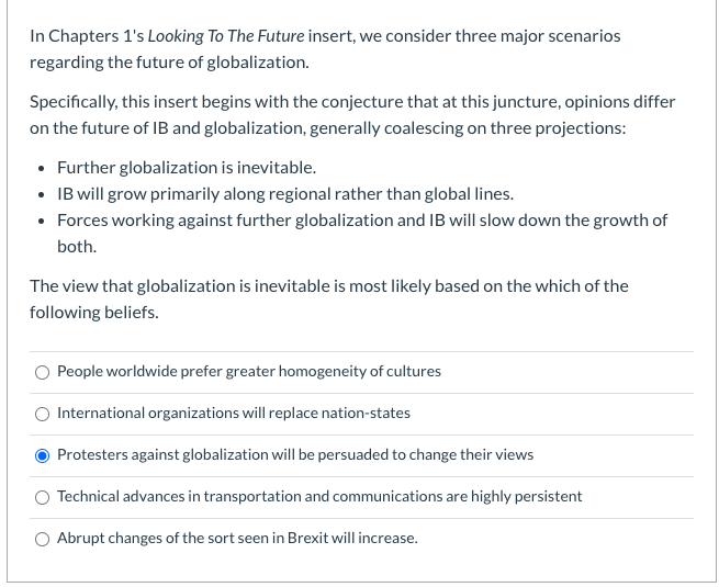 In Chapters 1's Looking To The Future insert, we