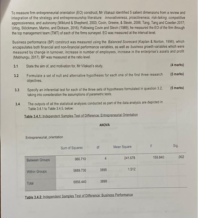 Question 3 Read the case study below and answer