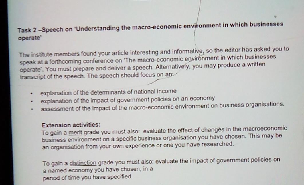 Task 2 -Speech on 'Understanding the