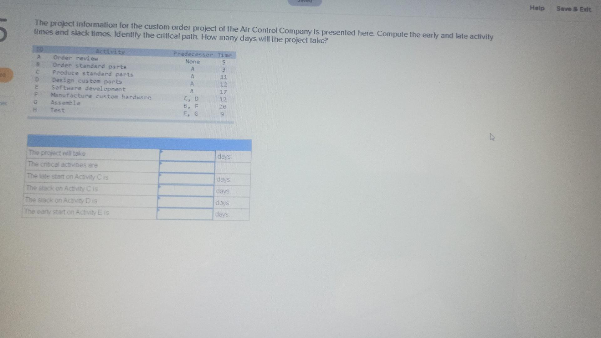 Help Save & Ext The project information for the