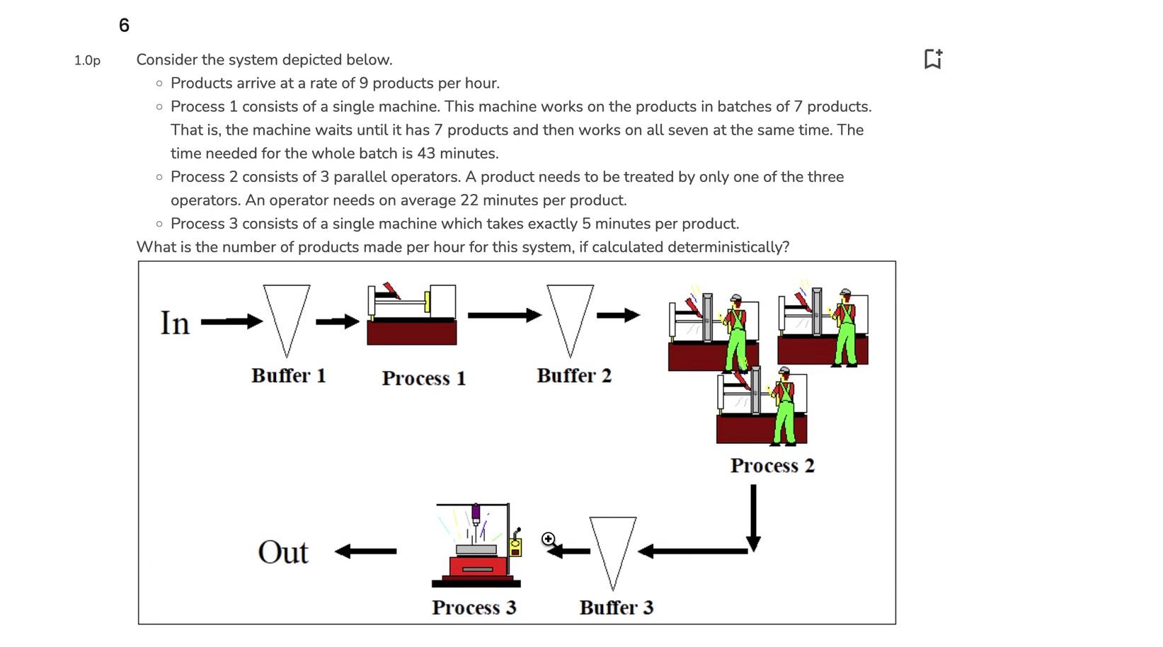 Consider the system depicted below. - Products