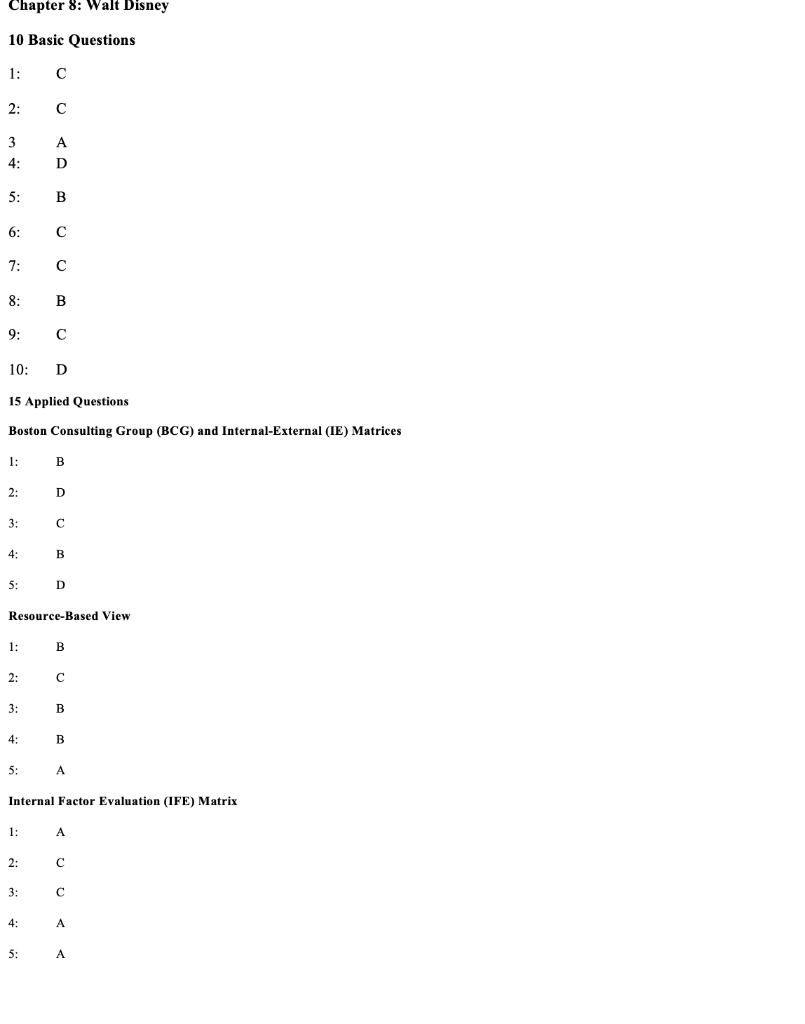 For the case analysis Walt Disney: 1) Give a