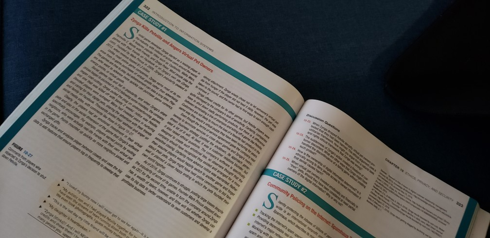 please I need help with the first case study. 322