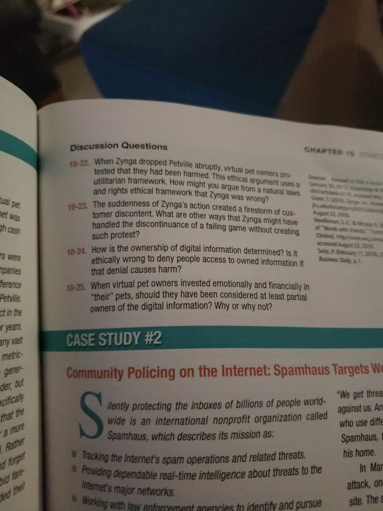 please I need help with the first case study. 322