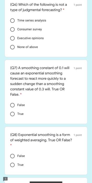 1 point (Q6) Which of the following is not a type