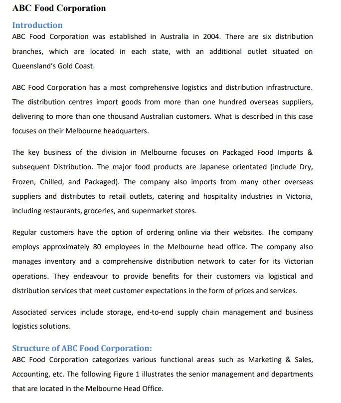 Case study (above) Description - The current