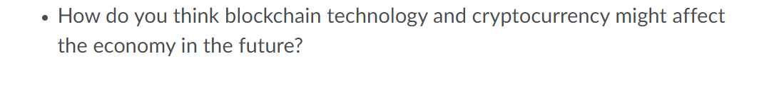 How do you think blockchain technology and