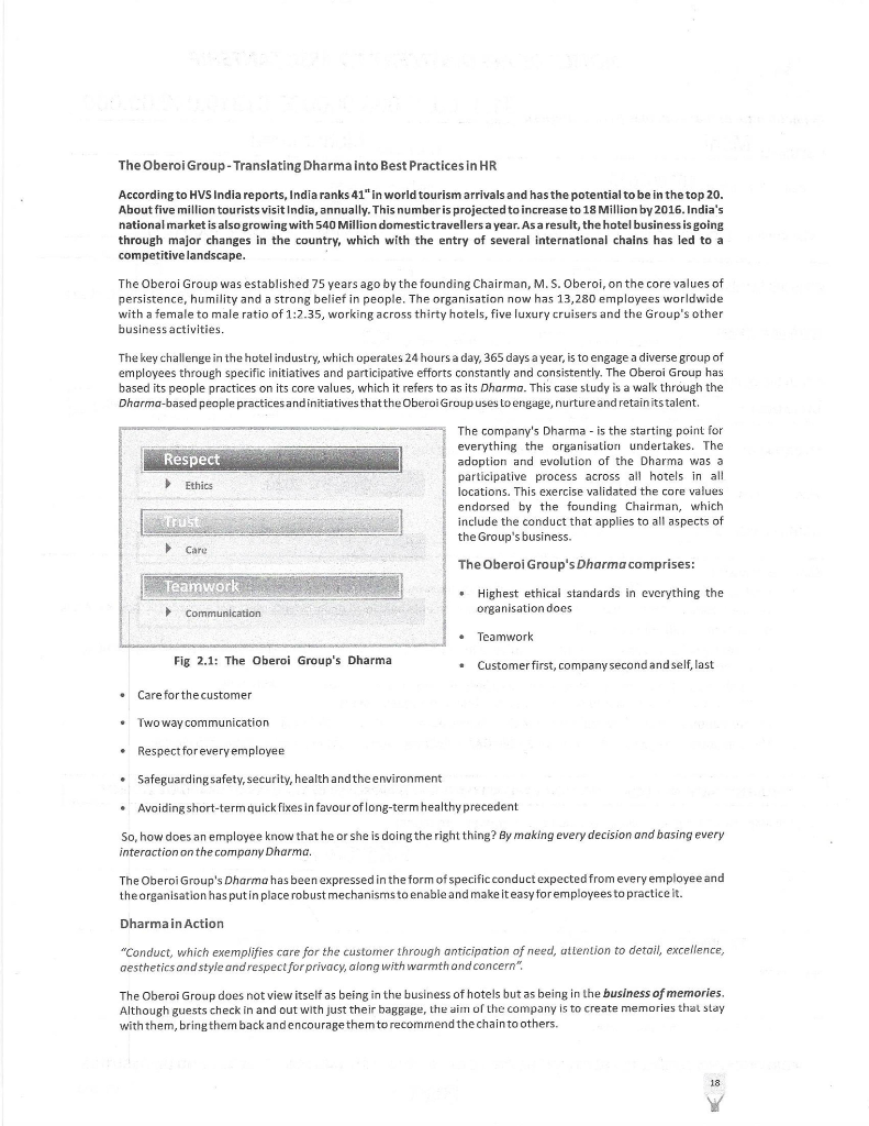 The case of human resource management. Answer the