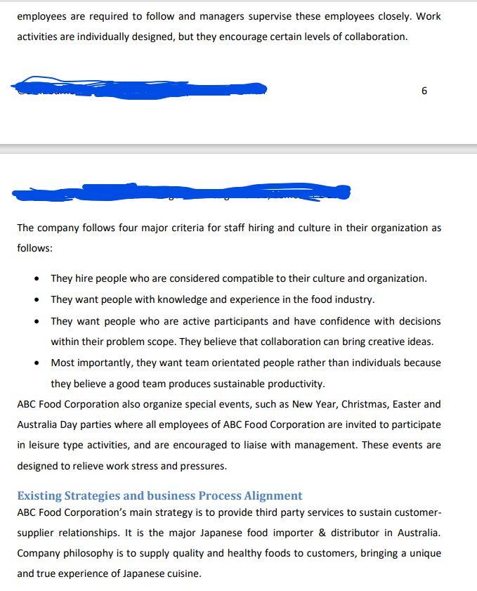 Case study (above) Description - The current