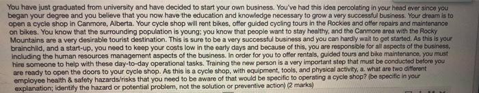 You have just graduated from university and have