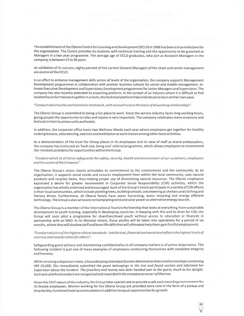 The case of human resource management. Answer the