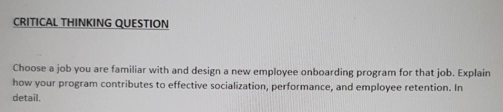 please provide some details CRITICAL THINKING