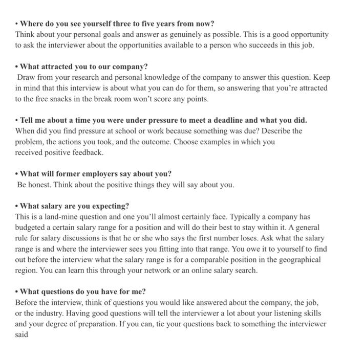 Where do you see yourself three to five years