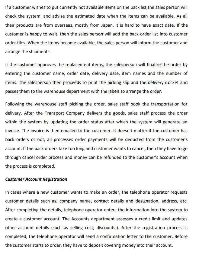 Case study (above) Description - The current