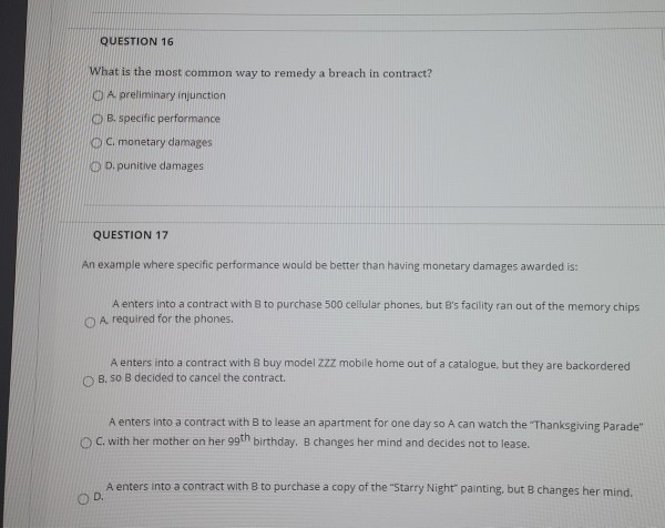 QUESTION 16 What is the most common way to remedy