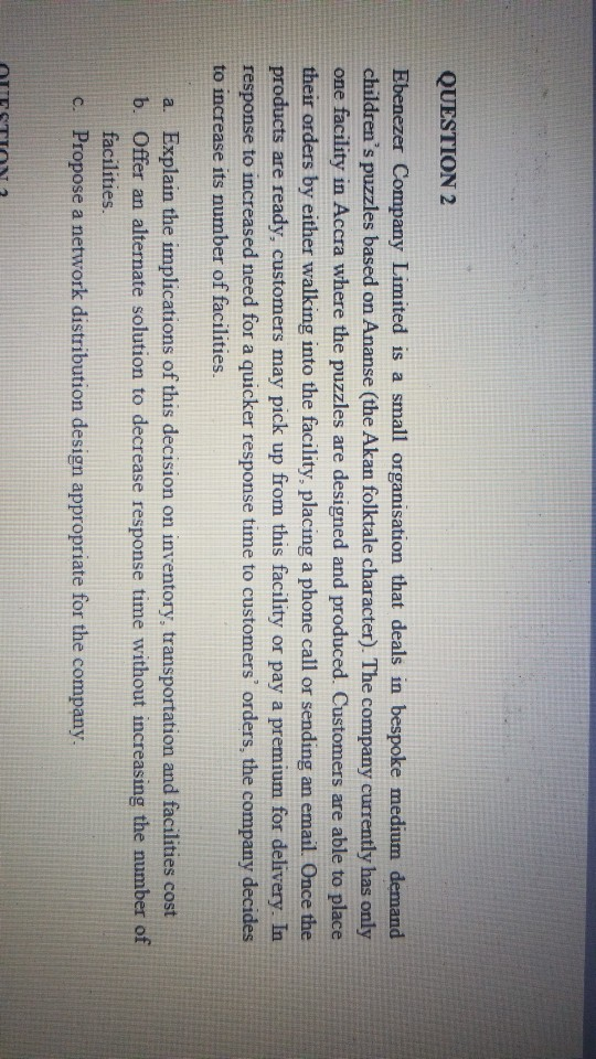 Ebenezer Company Limited is a small organization