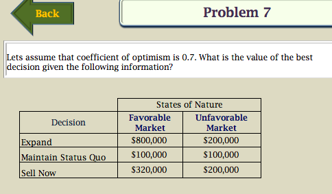 Back Back Problem 7 Lets assume that coefficient