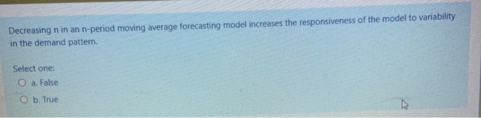 Decreasing n in an n-period moving average