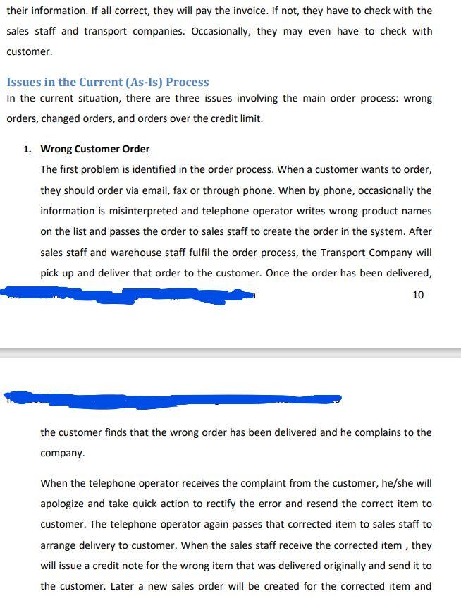 Case study (above) Description - The current