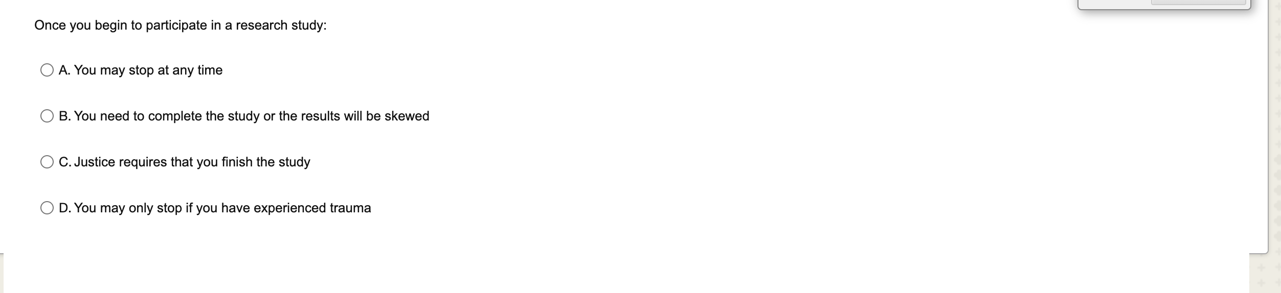 10 points Save Answer Descriptive studies