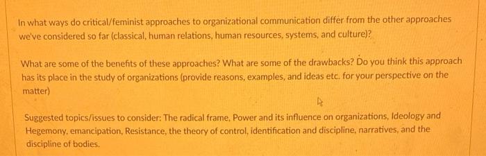 organizational Communication In what ways do
